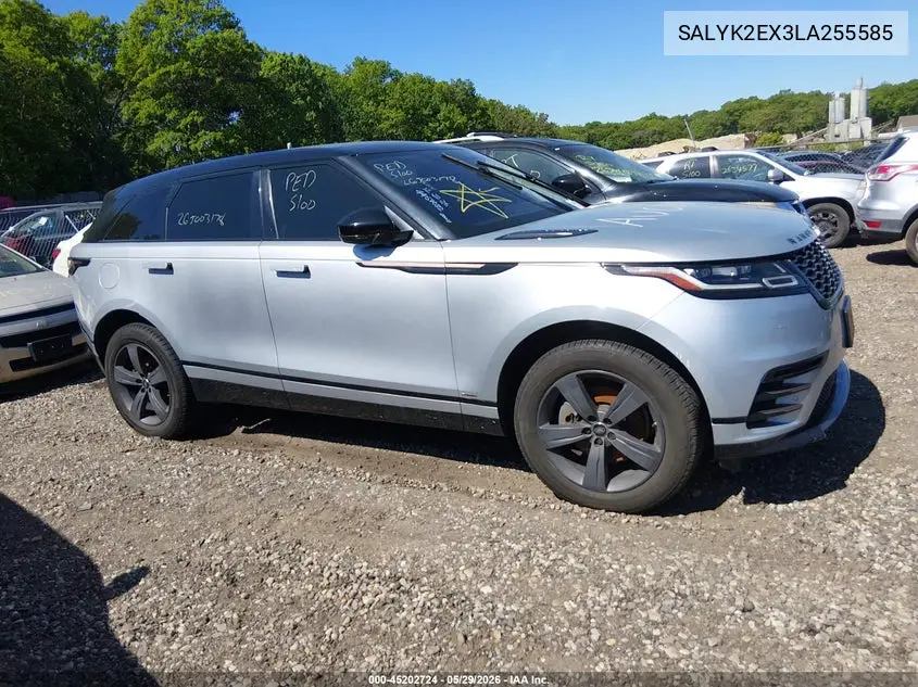 2020 Land Rover Range Rover Velar P250 R-Dynamic S VIN: SALYK2EX3LA255585 Lot: 45202724