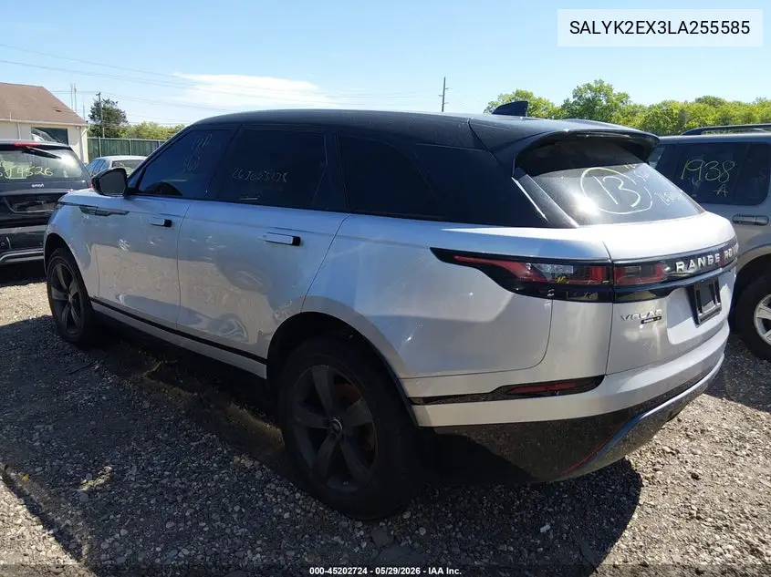 2020 Land Rover Range Rover Velar P250 R-Dynamic S VIN: SALYK2EX3LA255585 Lot: 45202724