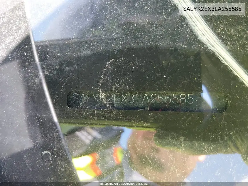 2020 Land Rover Range Rover Velar P250 R-Dynamic S VIN: SALYK2EX3LA255585 Lot: 45202724