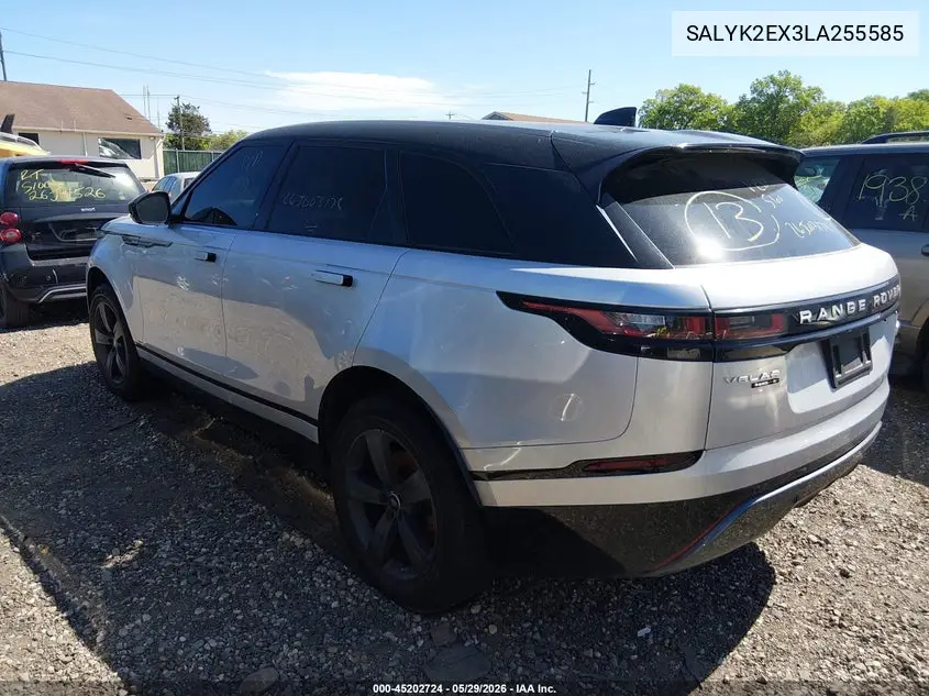 2020 Land Rover Range Rover Velar P250 R-Dynamic S VIN: SALYK2EX3LA255585 Lot: 45202724