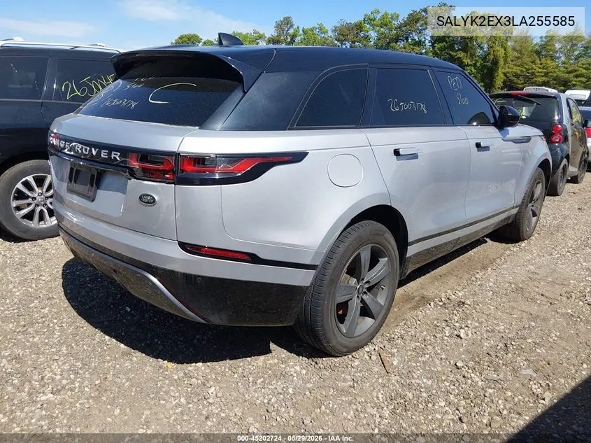 2020 Land Rover Range Rover Velar P250 R-Dynamic S VIN: SALYK2EX3LA255585 Lot: 45202724