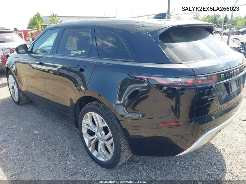 2020 Land Rover Range Rover Velar P250 R-Dynamic S VIN: SALYK2EX5LA266023 Lot: 45234319