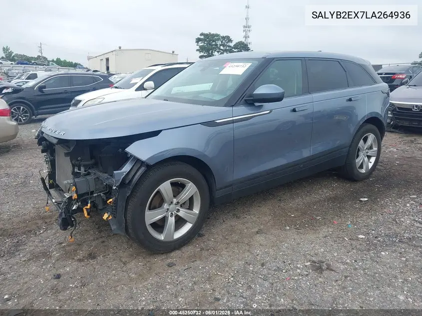 2020 Land Rover Range Rover Velar P250 S VIN: SALYB2EX7LA264936 Lot: 45250732
