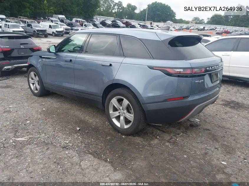 2020 Land Rover Range Rover Velar P250 S VIN: SALYB2EX7LA264936 Lot: 45250732