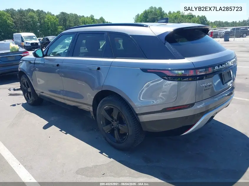 2020 Land Rover Range Rover Velar P250 S VIN: SALYB2EX7LA285723 Lot: 45252951