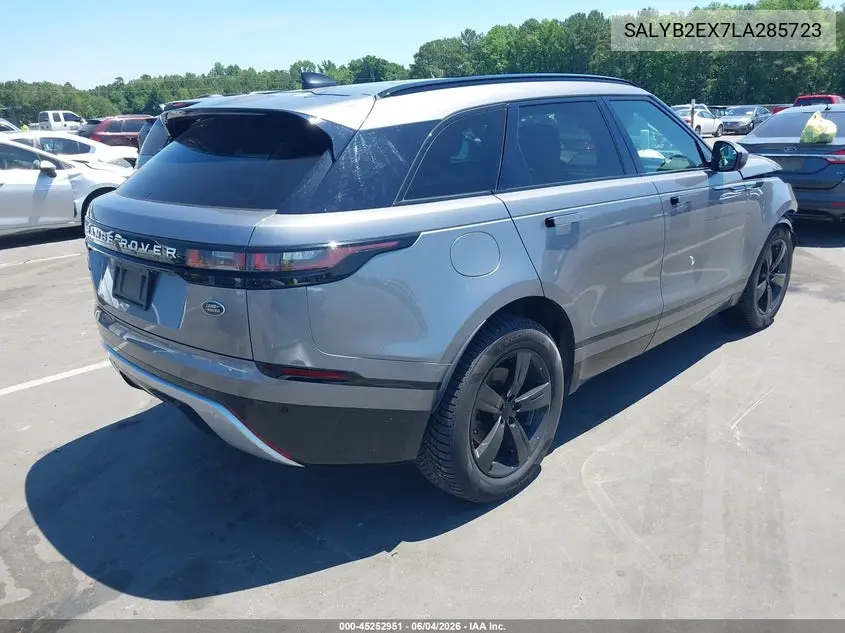 2020 Land Rover Range Rover Velar P250 S VIN: SALYB2EX7LA285723 Lot: 45252951