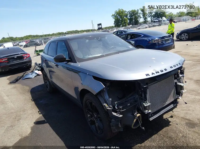 2020 Land Rover Range Rover Velar P250 S VIN: SALYB2EX3LA273780 Lot: 45262893