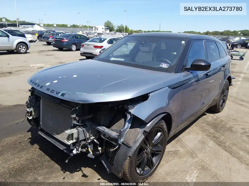 2020 Land Rover Range Rover Velar P250 S VIN: SALYB2EX3LA273780 Lot: 45262893
