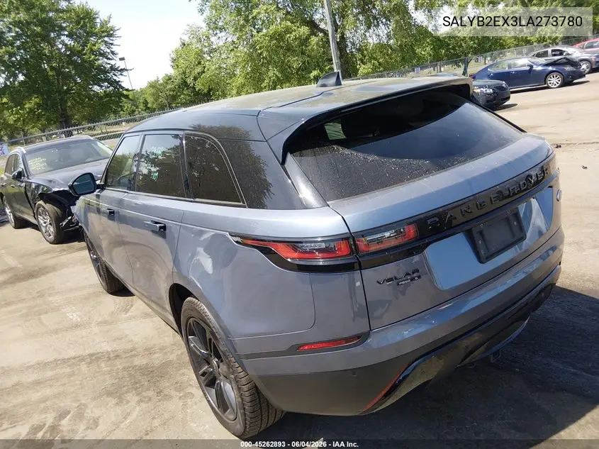 2020 Land Rover Range Rover Velar P250 S VIN: SALYB2EX3LA273780 Lot: 45262893