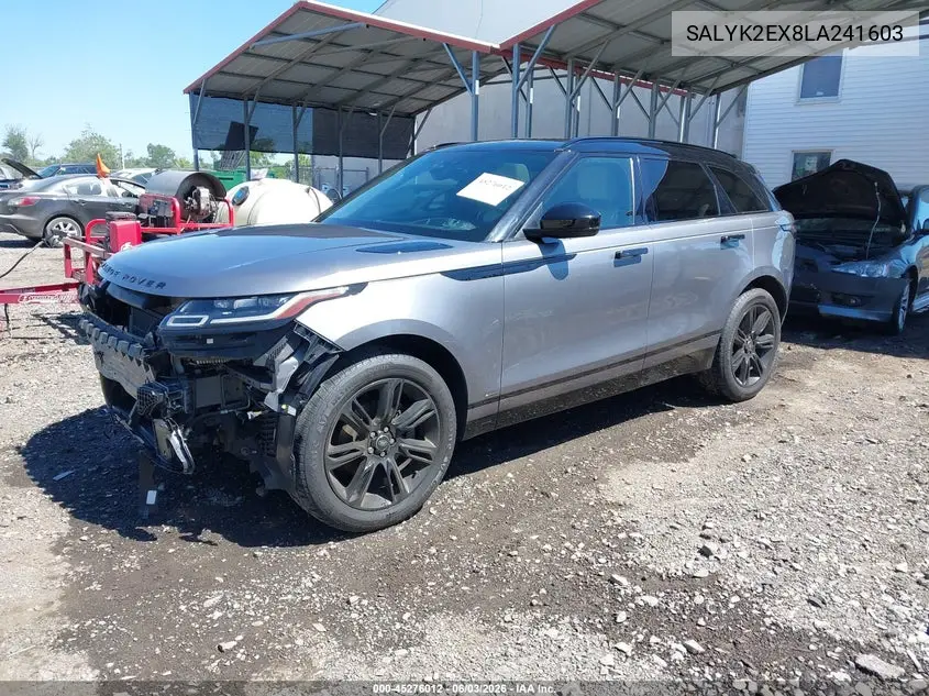 2020 Land Rover Range Rover Velar P250 R-Dynamic S VIN: SALYK2EX8LA241603 Lot: 45276012