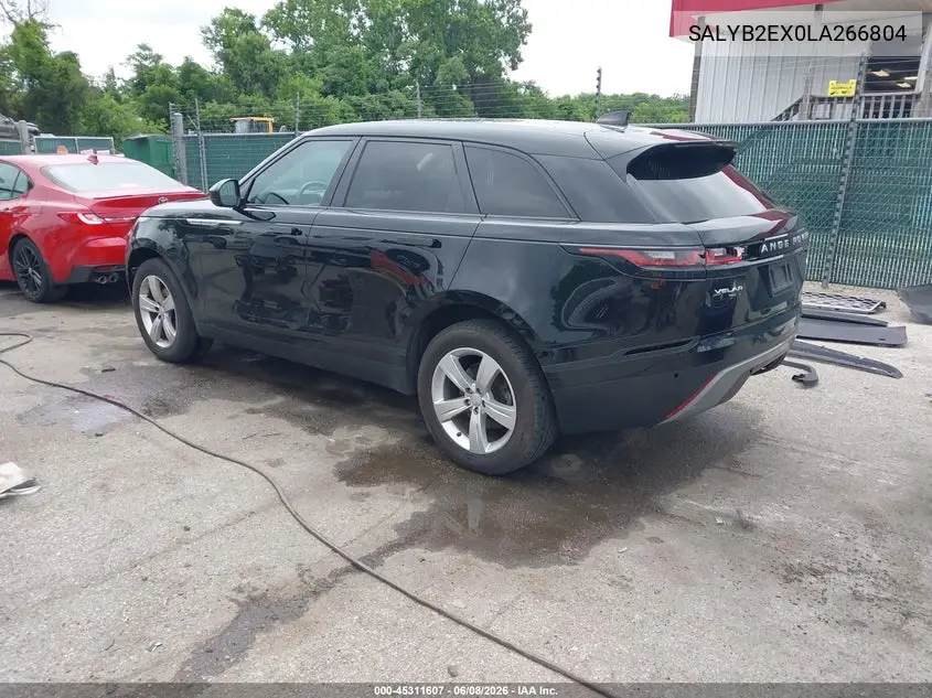 2020 Land Rover Range Rover Velar P250 S VIN: SALYB2EX0LA266804 Lot: 45311607