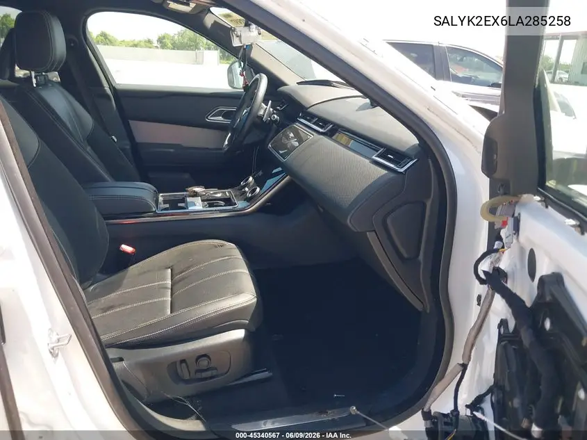 2020 Land Rover Range Rover Velar P250 R-Dynamic S VIN: SALYK2EX6LA285258 Lot: 45340567