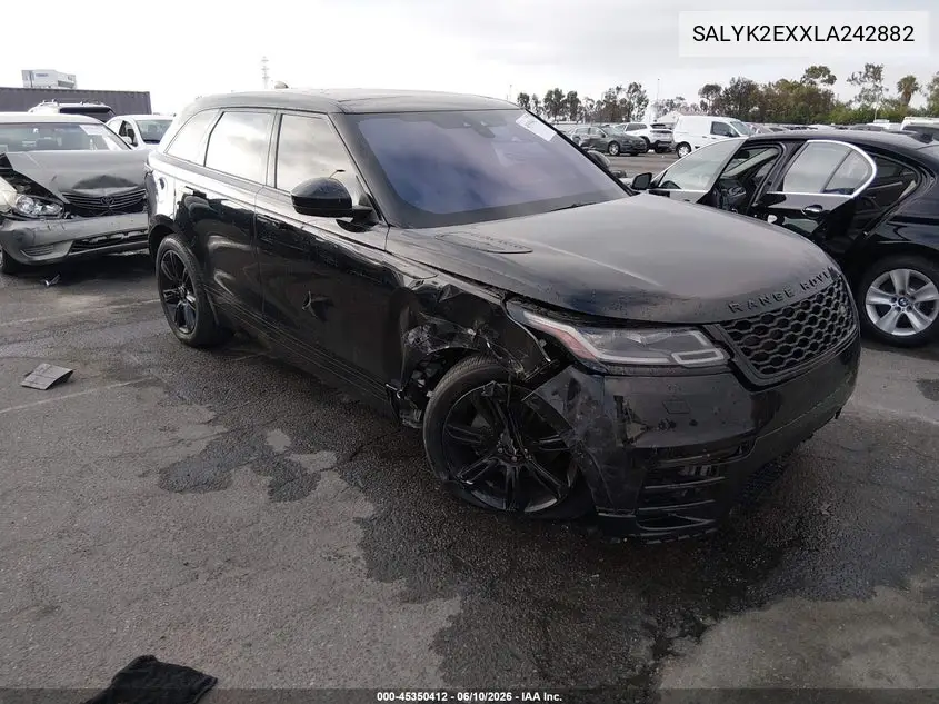 2020 Land Rover Range Rover Velar P250 R-Dynamic S VIN: SALYK2EXXLA242882 Lot: 45350412