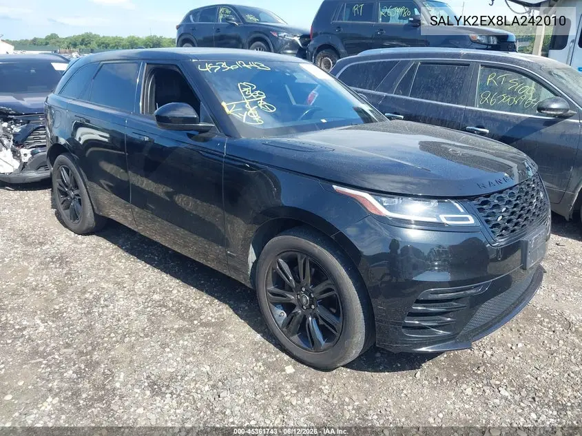 2020 Land Rover Range Rover Velar P250 R-Dynamic S VIN: SALYK2EX8LA242010 Lot: 45361743