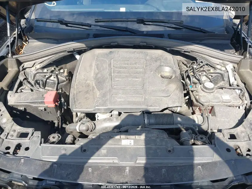 2020 Land Rover Range Rover Velar P250 R-Dynamic S VIN: SALYK2EX8LA242010 Lot: 45361743