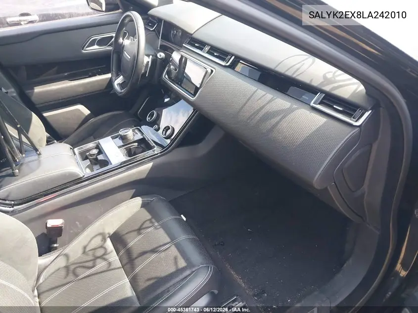2020 Land Rover Range Rover Velar P250 R-Dynamic S VIN: SALYK2EX8LA242010 Lot: 45361743