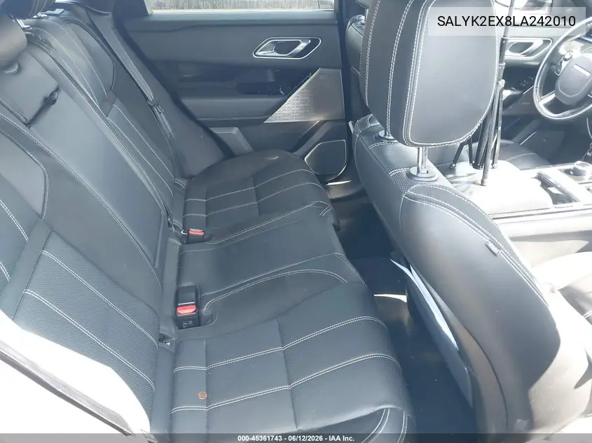 2020 Land Rover Range Rover Velar P250 R-Dynamic S VIN: SALYK2EX8LA242010 Lot: 45361743
