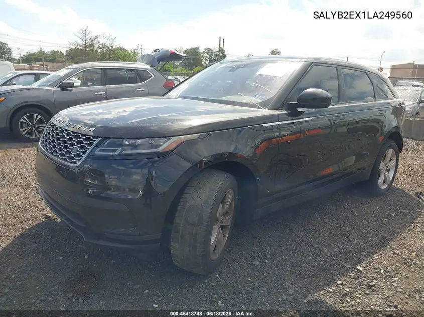 2020 Land Rover Range Rover Velar P250 S VIN: SALYB2EX1LA249560 Lot: 45418748