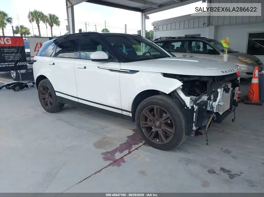 2020 Land Rover Range Rover Velar P250 S VIN: SALYB2EX6LA286622 Lot: 45447160