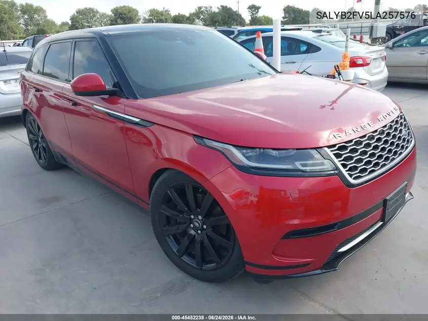 2020 Land Rover Range Rover Velar P340 S VIN: SALYB2FV5LA257576 Lot: 45452238