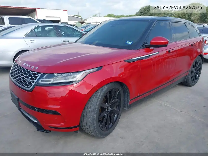 2020 Land Rover Range Rover Velar P340 S VIN: SALYB2FV5LA257576 Lot: 45452238