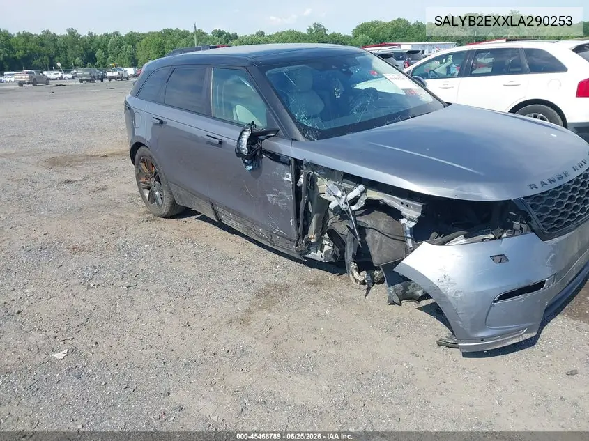 2020 Land Rover Range Rover Velar P250 S VIN: SALYB2EXXLA290253 Lot: 45468789