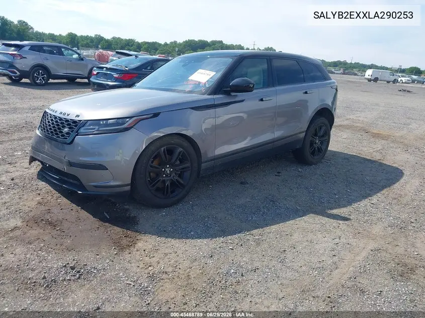 2020 Land Rover Range Rover Velar P250 S VIN: SALYB2EXXLA290253 Lot: 45468789