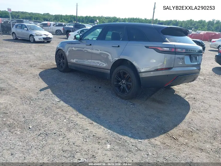 2020 Land Rover Range Rover Velar P250 S VIN: SALYB2EXXLA290253 Lot: 45468789