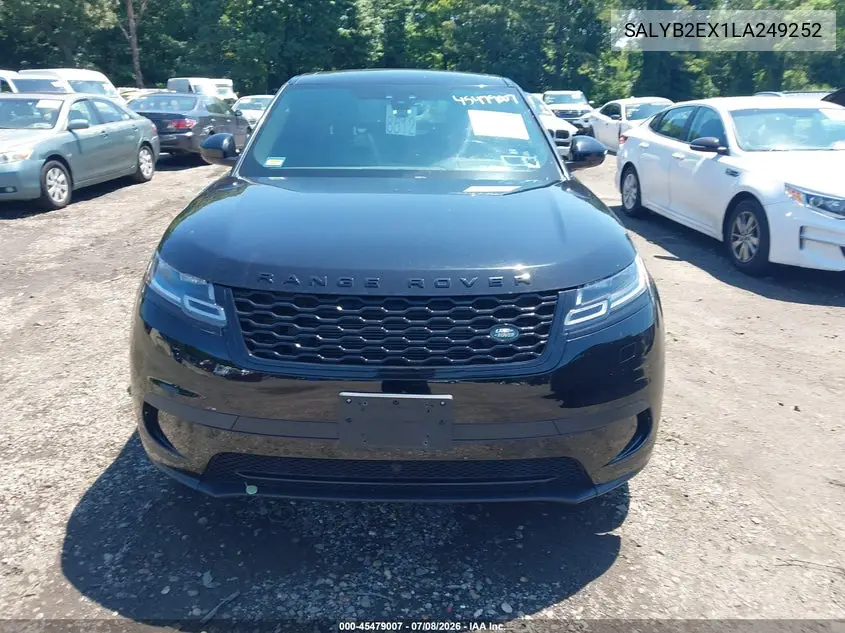 2020 Land Rover Range Rover Velar P250 S VIN: SALYB2EX1LA249252 Lot: 45479007