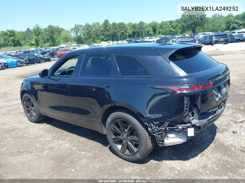 2020 Land Rover Range Rover Velar P250 S VIN: SALYB2EX1LA249252 Lot: 45479007