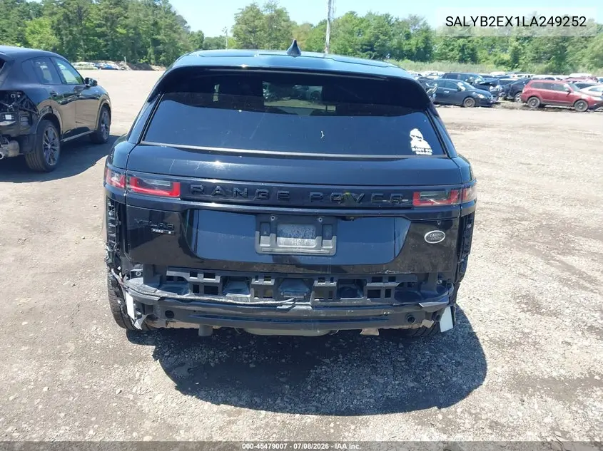 2020 Land Rover Range Rover Velar P250 S VIN: SALYB2EX1LA249252 Lot: 45479007