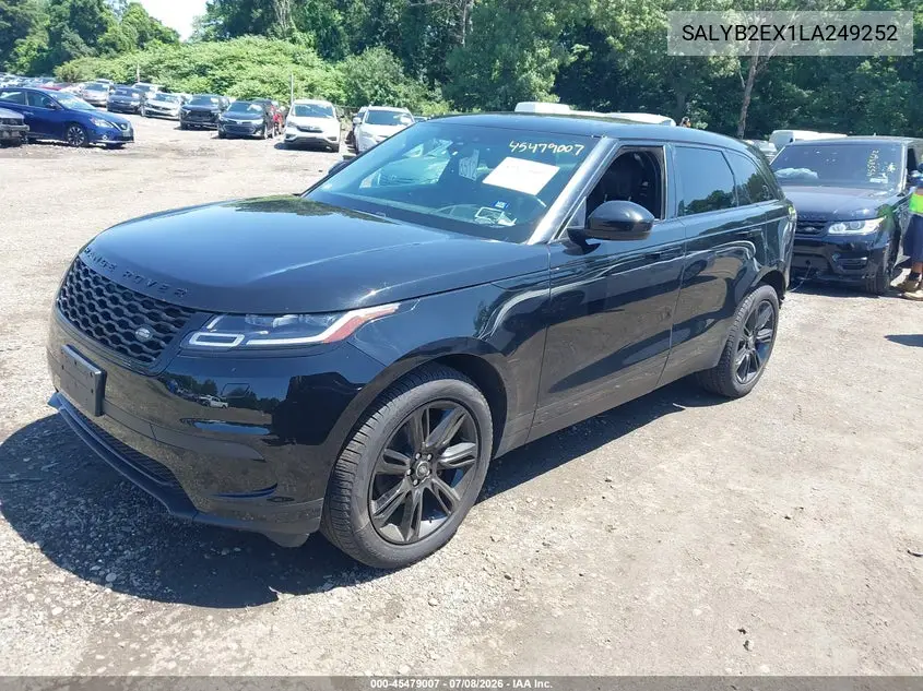 2020 Land Rover Range Rover Velar P250 S VIN: SALYB2EX1LA249252 Lot: 45479007