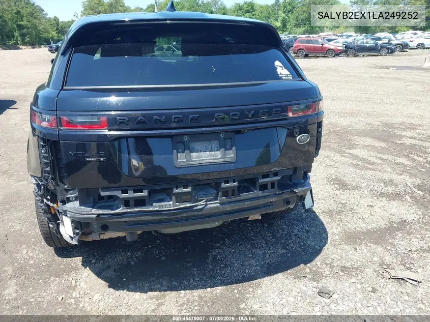 2020 Land Rover Range Rover Velar P250 S VIN: SALYB2EX1LA249252 Lot: 45479007