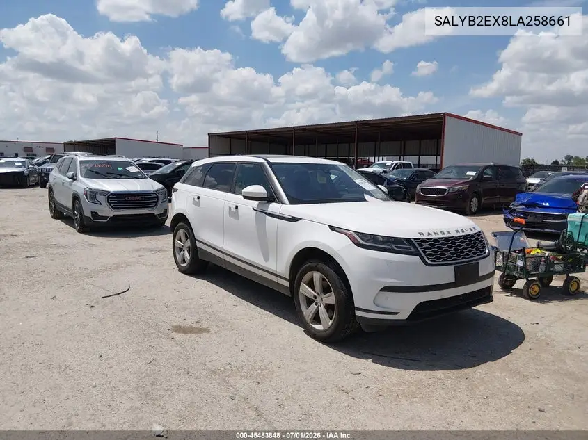 2020 Land Rover Range Rover Velar P250 S VIN: SALYB2EX8LA258661 Lot: 45483848