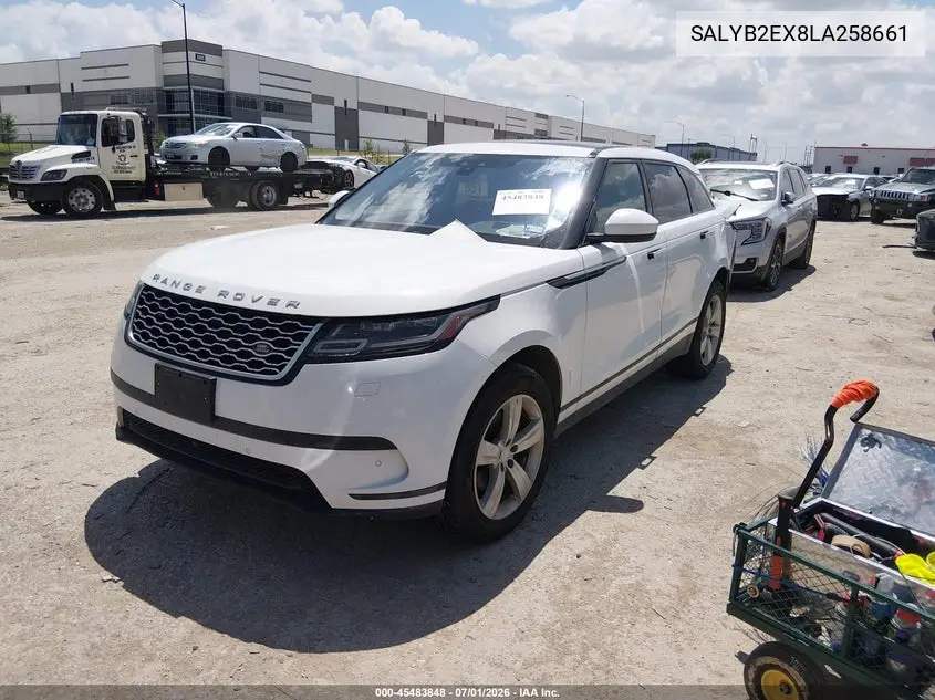 2020 Land Rover Range Rover Velar P250 S VIN: SALYB2EX8LA258661 Lot: 45483848