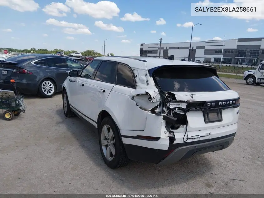 2020 Land Rover Range Rover Velar P250 S VIN: SALYB2EX8LA258661 Lot: 45483848