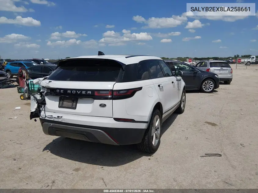 2020 Land Rover Range Rover Velar P250 S VIN: SALYB2EX8LA258661 Lot: 45483848