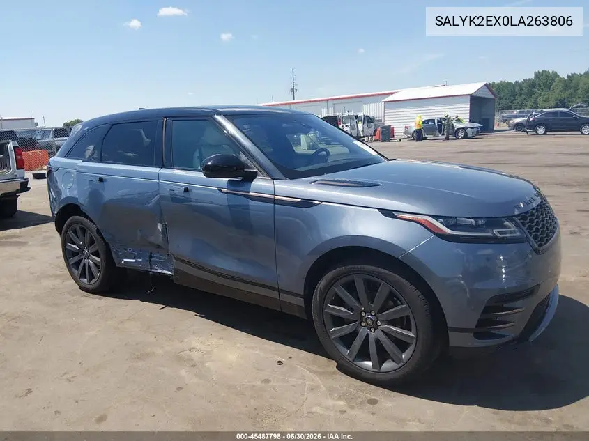 2020 Land Rover Range Rover Velar P250 R-Dynamic S VIN: SALYK2EX0LA263806 Lot: 45487798