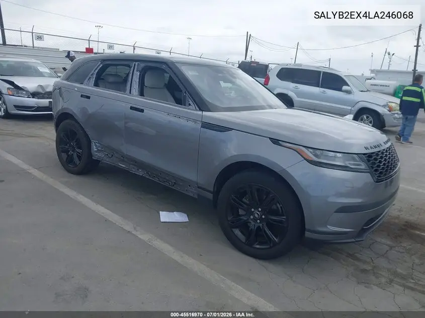 2020 Land Rover Range Rover Velar P250 S VIN: SALYB2EX4LA246068 Lot: 45516970