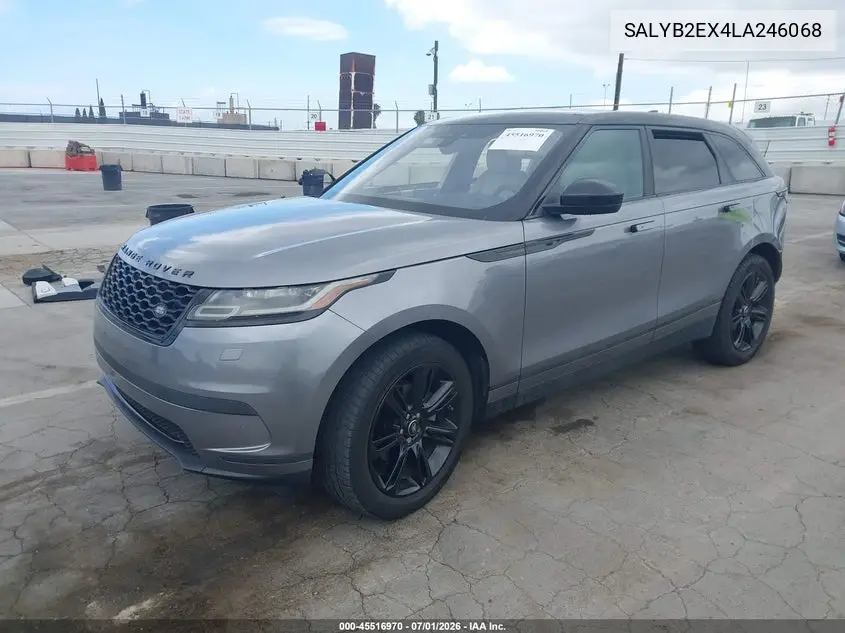 2020 Land Rover Range Rover Velar P250 S VIN: SALYB2EX4LA246068 Lot: 45516970