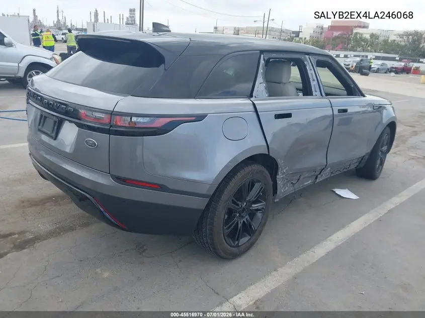 2020 Land Rover Range Rover Velar P250 S VIN: SALYB2EX4LA246068 Lot: 45516970