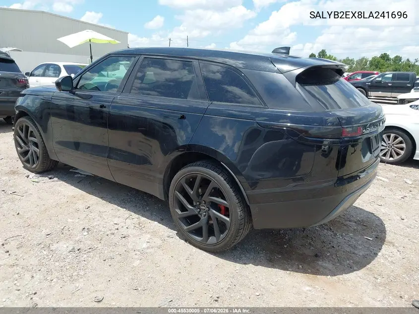 2020 Land Rover Range Rover Velar P250 S VIN: SALYB2EX8LA241696 Lot: 45530005