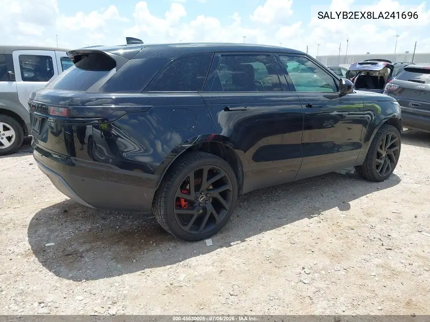 2020 Land Rover Range Rover Velar P250 S VIN: SALYB2EX8LA241696 Lot: 45530005