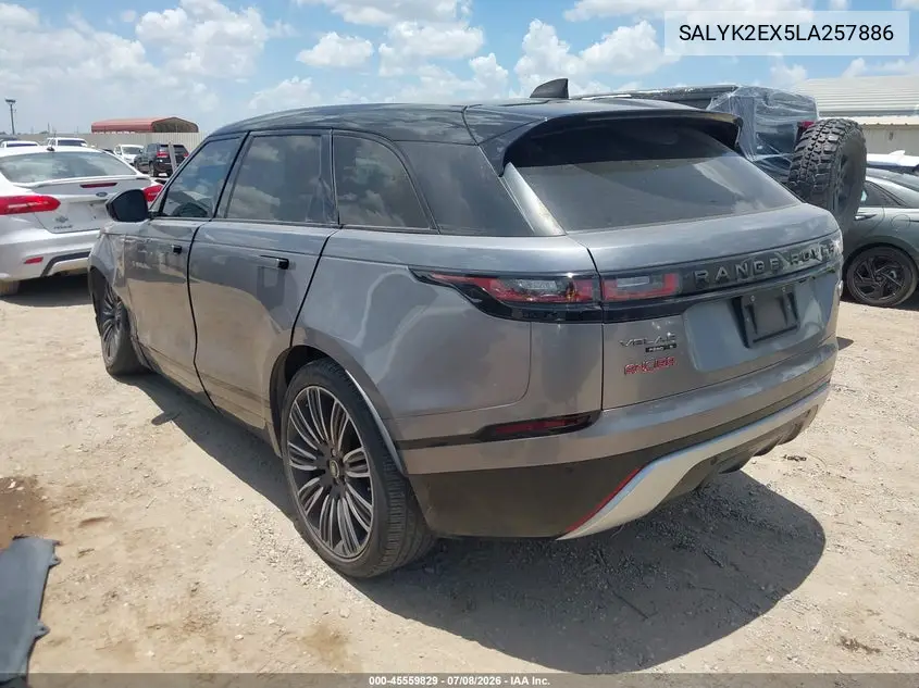 2020 Land Rover Range Rover Velar P250 R-Dynamic S VIN: SALYK2EX5LA257886 Lot: 45559829