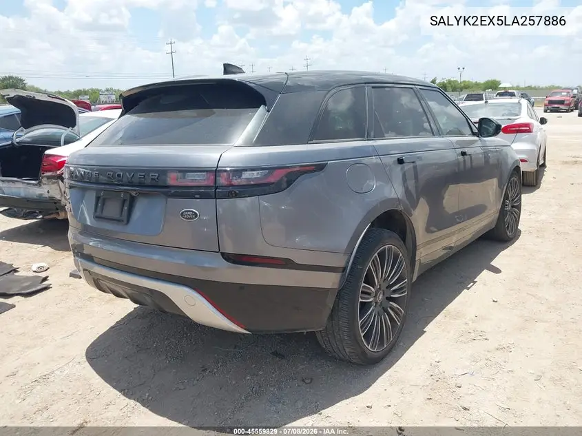 2020 Land Rover Range Rover Velar P250 R-Dynamic S VIN: SALYK2EX5LA257886 Lot: 45559829