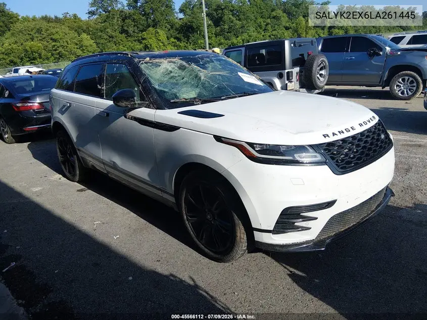 2020 Land Rover Range Rover Velar P250 R-Dynamic S VIN: SALYK2EX6LA261445 Lot: 45566112