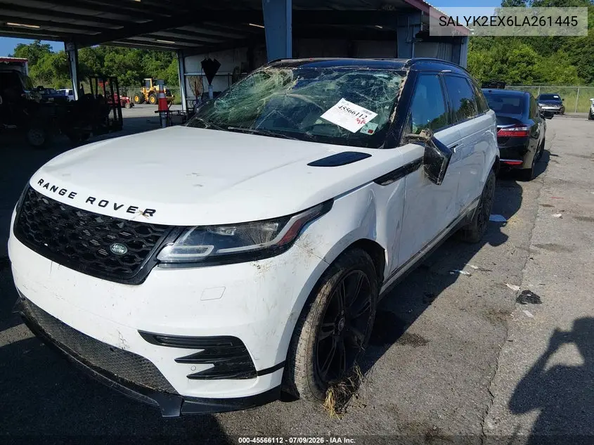 2020 Land Rover Range Rover Velar P250 R-Dynamic S VIN: SALYK2EX6LA261445 Lot: 45566112