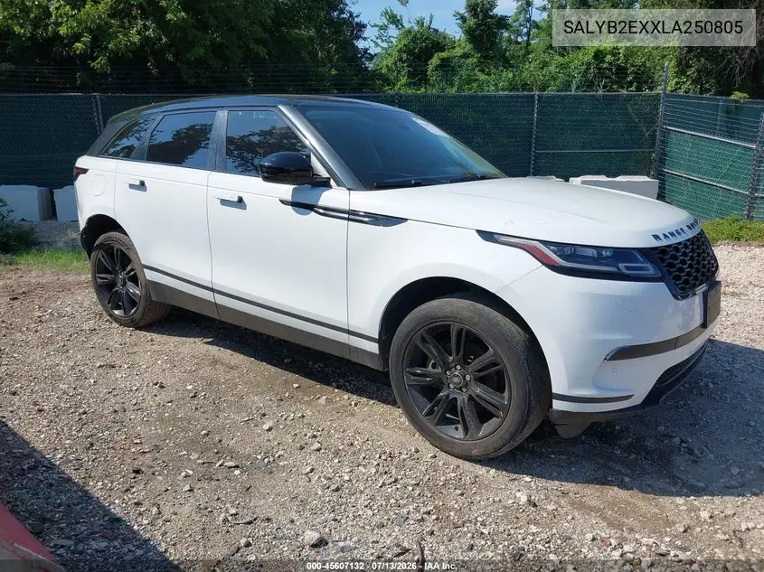 2020 Land Rover Range Rover Velar P250 S VIN: SALYB2EXXLA250805 Lot: 45607132