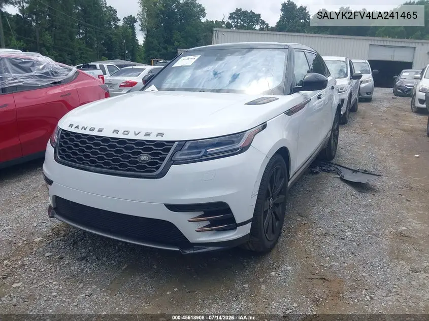 2020 Land Rover Range Rover Velar P340 R-Dynamic S VIN: SALYK2FV4LA241465 Lot: 45618908