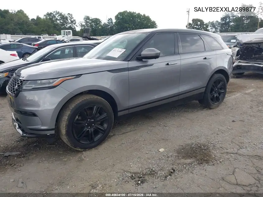 2020 Land Rover Range Rover Velar P250 S VIN: SALYB2EXXLA289877 Lot: 45634100